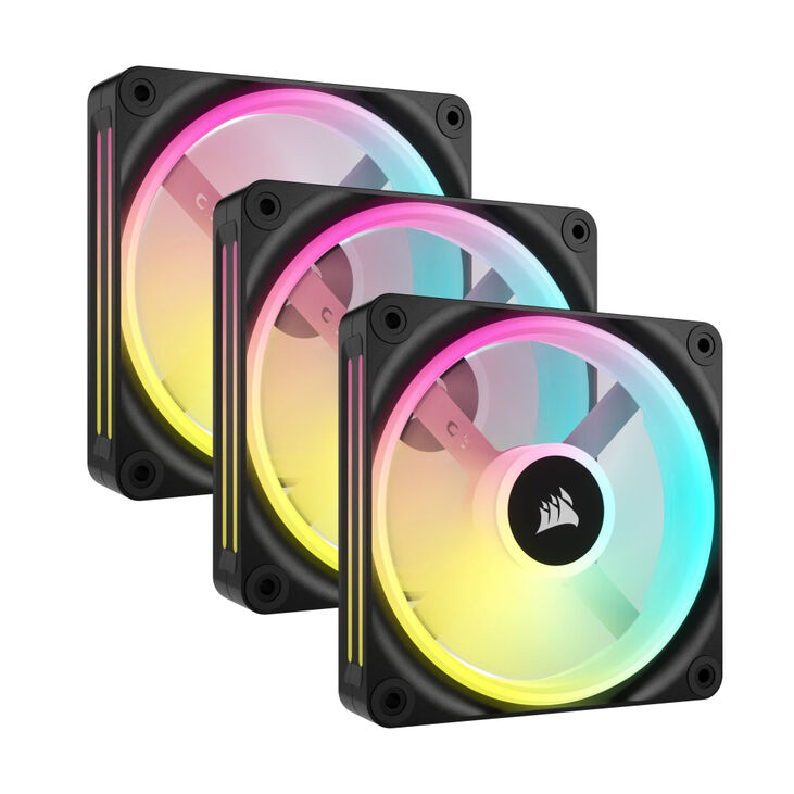 Ventilador Corsair iCUE Link QX120 RGB PWM Negro 120mm (Pack 3) image number 0