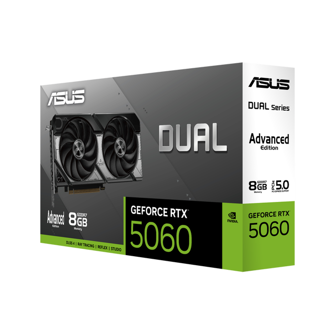 Tarjeta Gr&aacute;fica Asus GeForce&reg; RTX 5060 Dual OC Advanced 8GB GDDR7 DLSS4 image number 1