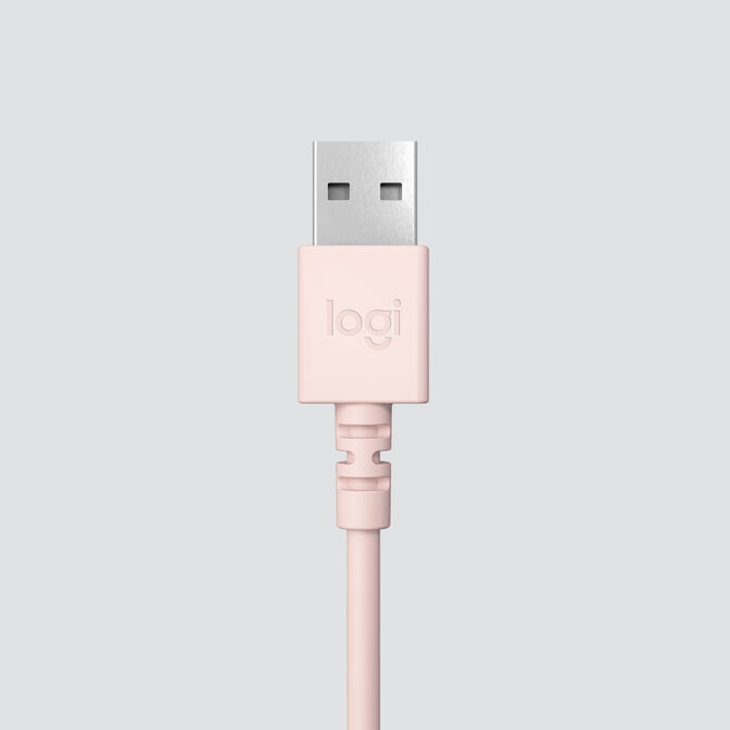 Auriculares Logitech H390 USB Rosa image number 3