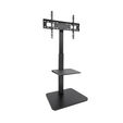 Soporte Suelo Fixo Tooq MOON 37" a 75" M&aacute;x. 40Kg Negro image number null