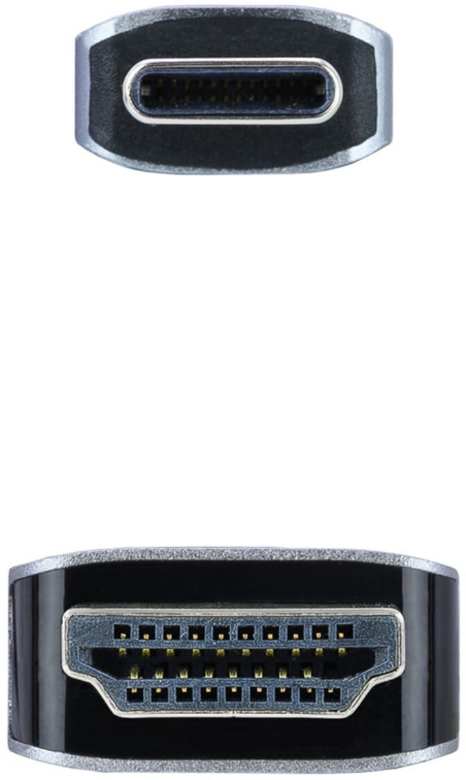 Cable Conversor NanoCable USB-C/M para HDMI/M 3 M Negro image number 2