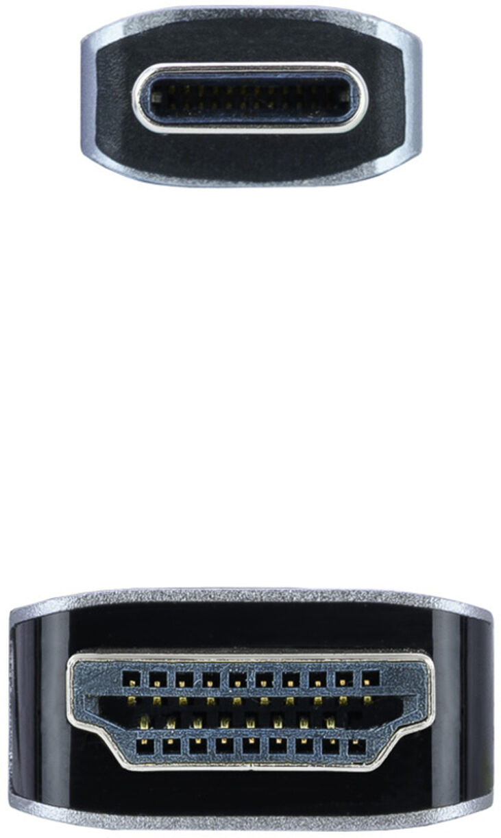 Cable Conversor NanoCable USB-C/M para HDMI/M 3 M Negro image number 2