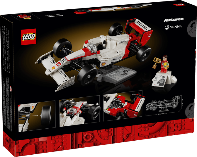 LEGO Icons: McLaren MP4/4 y Ayrton Senna, 693 Piezas (10330) image number 1