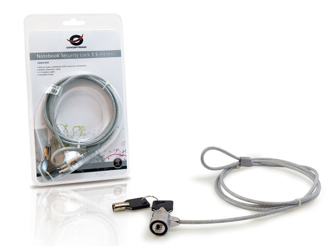 Cable de Seguridad para Port&aacute;til Conceptronic con Llave 1.5 M image number 4