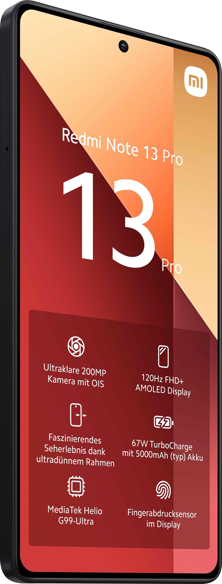 Smartphone Xiaomi Redmi Note 13 Pro 4G 6.67" 8GB/256GB Dual SIM Graphite Black image number 2