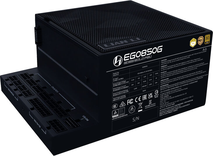 Fuente Modular Lian Li Edge 850W 80+ Gold Negra image number 0