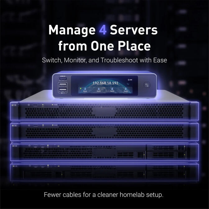 KVM Acesso Remoto GL.iNet GL-RM4PE Comet X PoE Quad Port image number 2