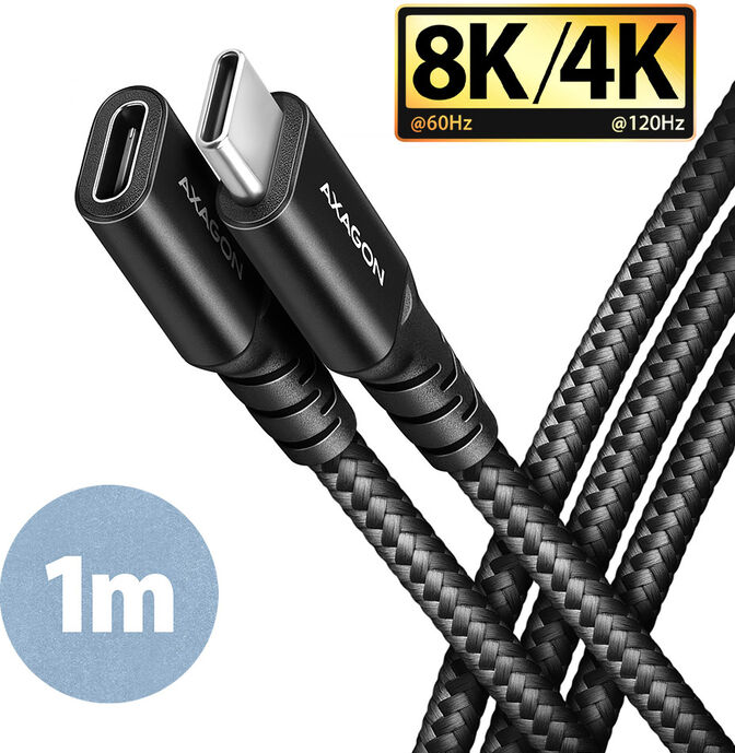 Extensi&oacute;n AXAGON BUCM32-CF10AB USB-C <-> USB-C 3.2 Gen 2, 1m, 20 Gbps, ALU, braid image number 0