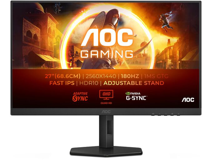 Monitor AOC Gaming 27" Q27G4XF Fast IPS QHD 180Hz 0.5ms Adaptive Sync HDR10 image number 0