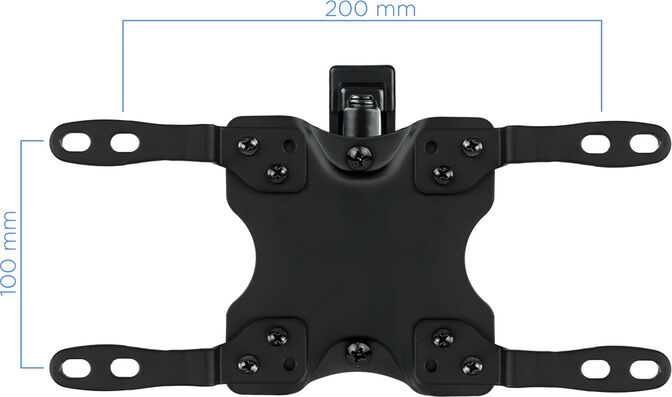 Soporte de Pared Tooq Tilt e GiRat&oacute;nrio 3 Pivots 13" a 42" Max. 20Kg Negro image number 3