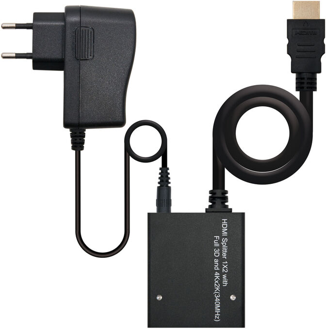 Splitter HDMI NanoCable V1.3 1X2 Com Alim. y Pigtail 50 CM image number 1