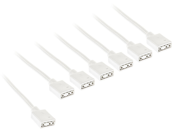 Cable Splitter Kolink 1-6 ARGB 30cm Blanco image number 0