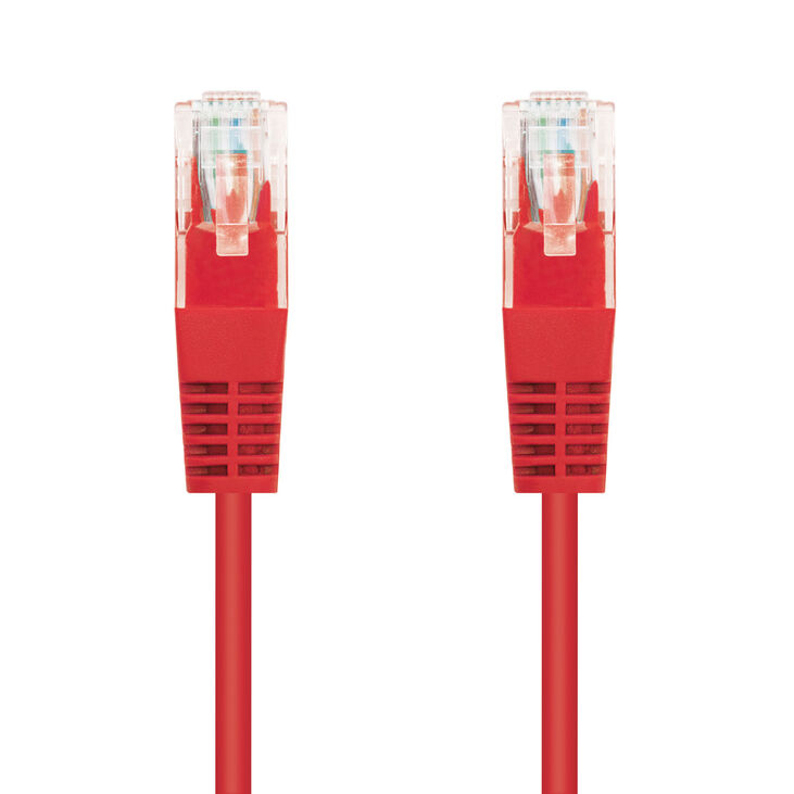 Cable de Red NanoCable RJ45 CAT.6 UTP AWG24 0.5 M Rojo image number 1