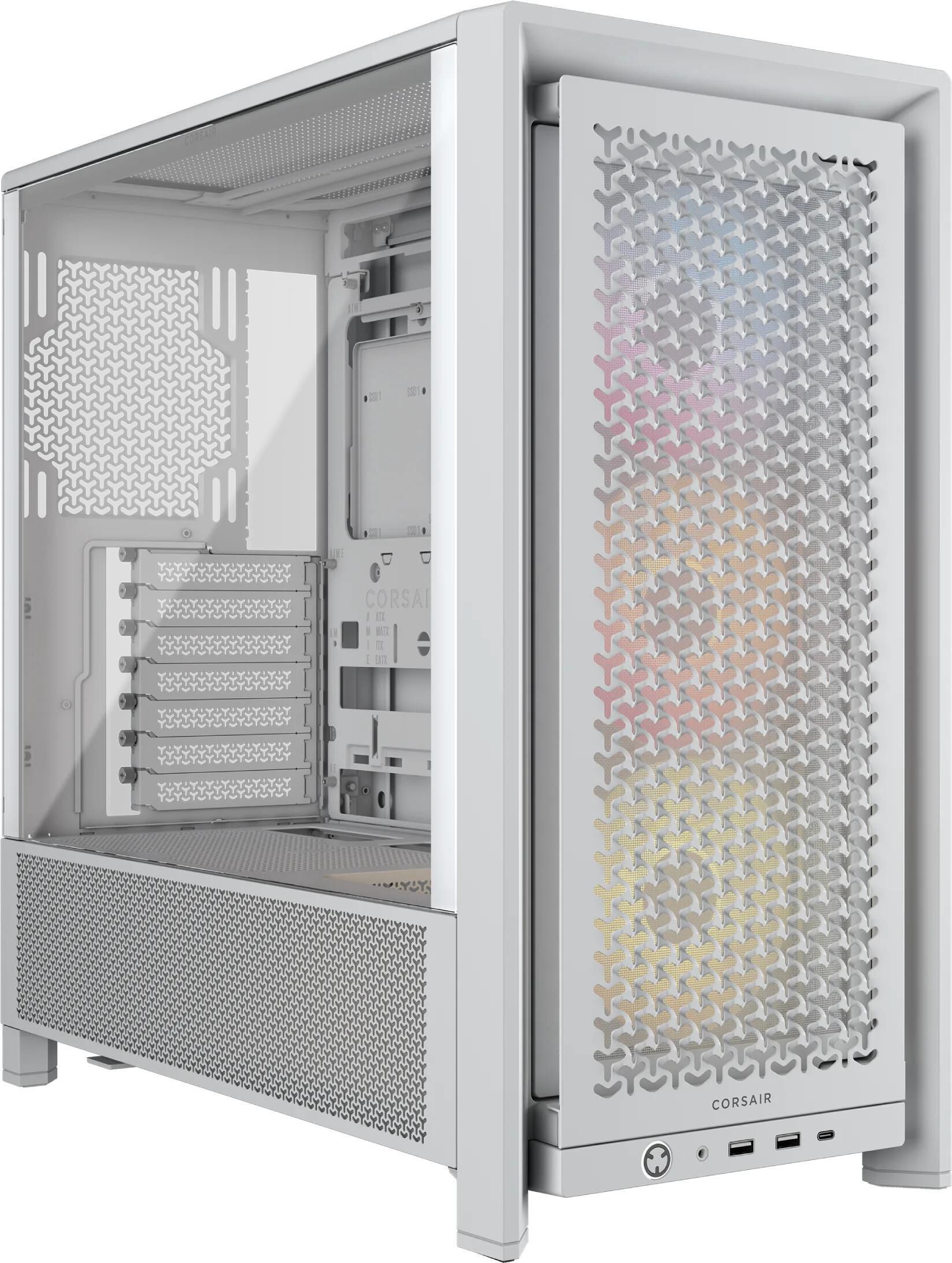 Torre ATX Corsair Frame 4000D RS ARGB Blanco Cristal Templado