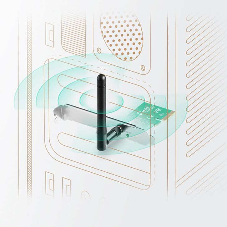 Tarjeta de Red TP-Link PCI Express TL-WN781ND 150Mbps Wi-Fi image number 2