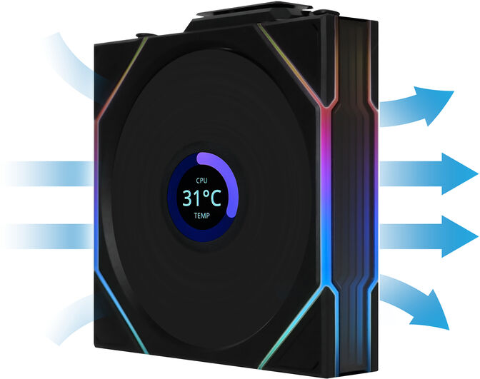 Ventilador Lian Li UNI FAN TL120 LCD Wireless RGB PWM Negro 120mm (Pack 3) image number 4