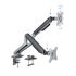 Soporte de Mesa Tooq Doble Tilt e GiRatónrio c/mola 17" a 32" Max. 9Kg Gris/Negro image number null