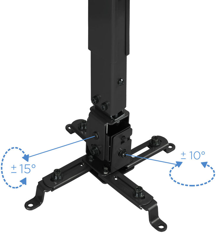 TooQ SOPORTE UNIVERSAL INCLINABLE DE TECHO PARA PROYECTOR NEGRO image number 2