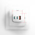 Cargador de pared AXAGON ACU-DPQ65, 3 puertas (USB + USB-C duplo), PD3.0/QC4+/PPS/Apple, 65 W, Blanco image number null