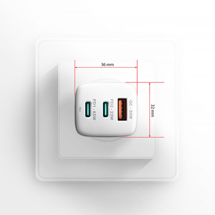 Cargador de pared AXAGON ACU-DPQ65, 3 puertas (USB + USB-C duplo), PD3.0/QC4+/PPS/Apple, 65 W, Blanco image number 7