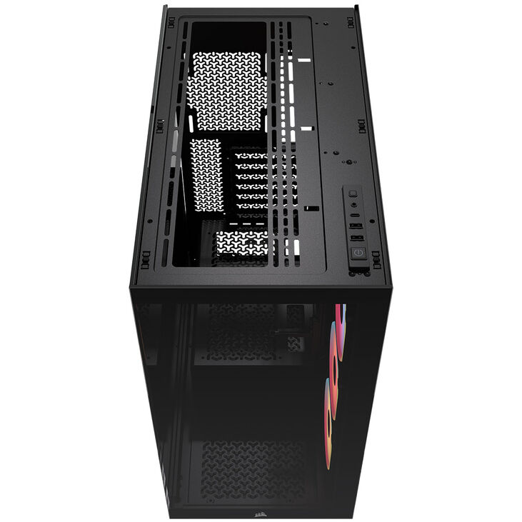 Torre E-ATX Corsair 3500X LXR Link RGB Negro Cristal Templado image number 4