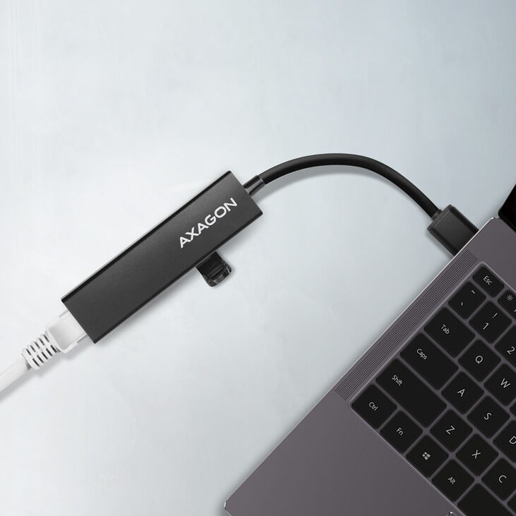 Multiport-Hub AXAGON HMA-GL3A USB 3.0 Typ A, Gbit-LAN, 3x USB-A, microSD image number 1