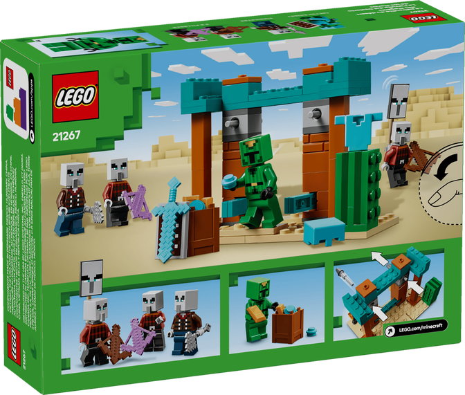 LEGO Minecraft: La Patrulla del Desierto de los Maldeanos, 105 Piezas (21267) image number 1
