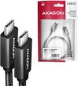 Cable de cargamento AXAGON BUCM32-CM05AB USB-C  <-> USB-C 3.2 Gen 2, 1m, PD 100W, 5A, 4K HD, ALU, braid, Negro image number null