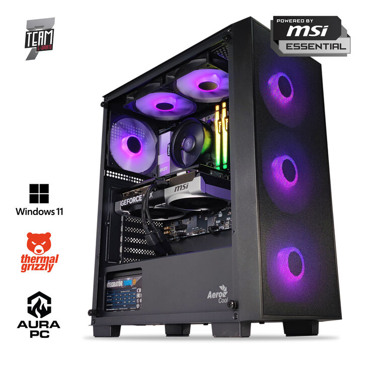 Ordenador AURA Gamer-PC TEAM 7 EDITION Ryzen 5 7500F 32GB DDR5 1TB RTX 5070 WiFi W11 image number 0