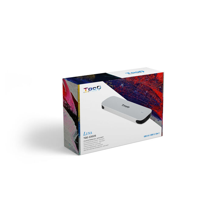 Caja SSD Tooq M.2 NGFF USB 3.1 Gen 1 Plata image number 2