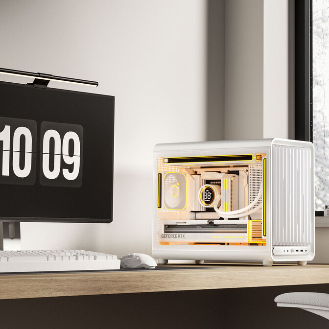 Caja Micro-ATX Jonsbo D33 Vidrio Temperado Blanco image number 1