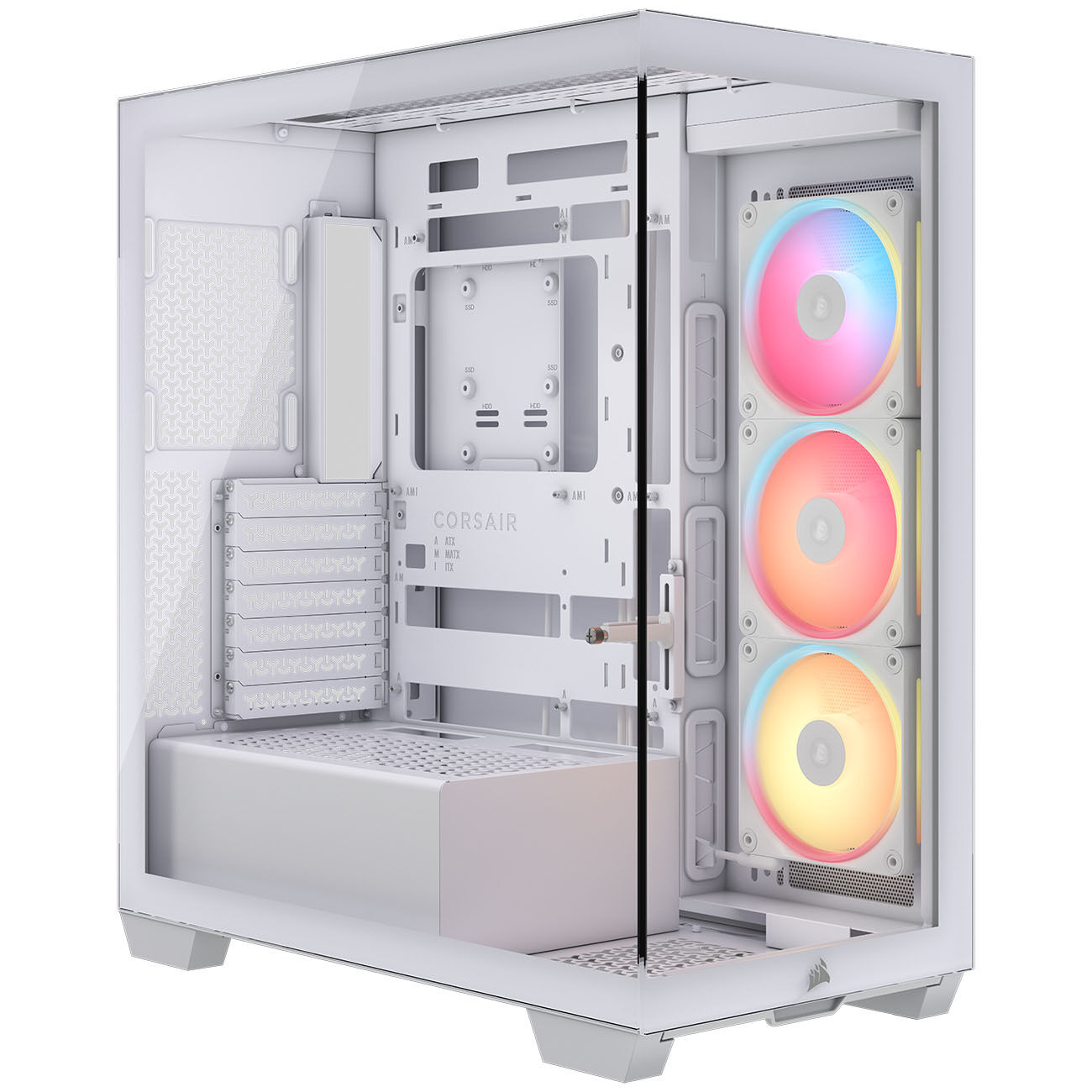 Torre E-ATX Corsair 3500X LXR Link RGB Blanco Cristal Templado