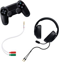 Cable de Divisão Audio NanoCable Jack 3,5/M 4 PINOS - 2x Jack 3,5/F 3 PINOS 20 CM Blanco