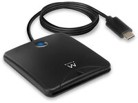 Lector de Tarjetas Inteligentes Ewent USB Tipo C Negro