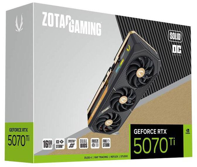 Tarjeta Gr&aacute;fica ZOTAC GeForce&reg; RTX 5070 Ti Solid OC 16GB GDDR7 DLSS4 image number 6