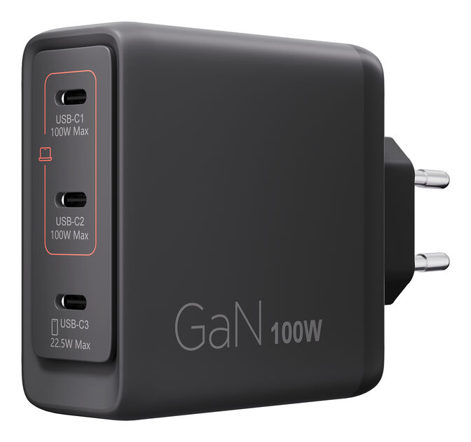Caregador Lenovo de Parede Multi Portas USB-C 100W Dual GaN + Cabo USB-C 1.8m image number 0