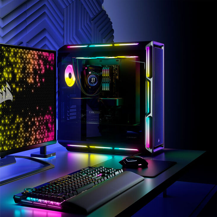 Torre ATX Corsair 5000T iCUE RGB Negro Cristal Templado image number 9