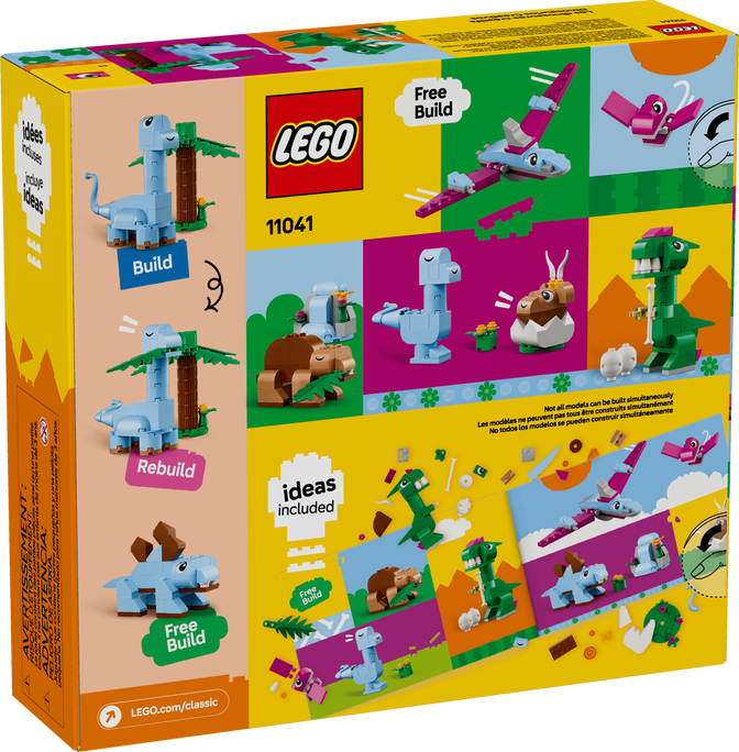 LEGO Classic: Dinosaurios Creativos, 450 Piezas (11041) image number 1