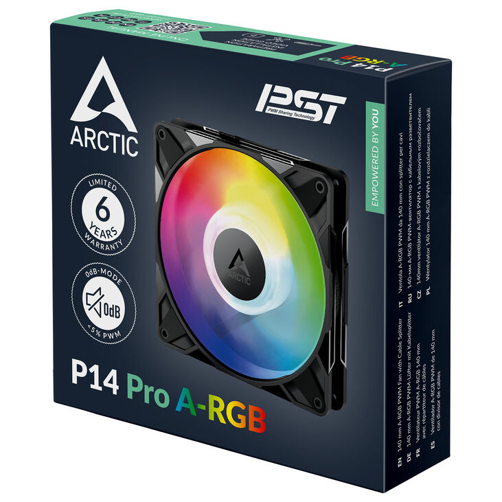 Ventoinha Arctic P14 PRO PWM A-RGB 140mm - Preto image number 7