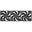 Ventilador Corsair RS360 II Unified Frame PWM Negra 120mm Triplo Ventilador 120mm (360mm) image number null