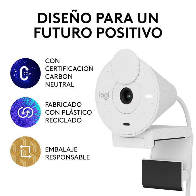 Webcam Logitech Brio 300 Full HD 1080p USB Type-C Blanca image number 12