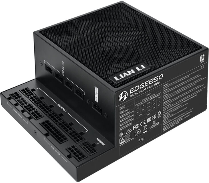 Fuente Modular Lian Li Edge 850W 80+ Platinum Negra image number 1