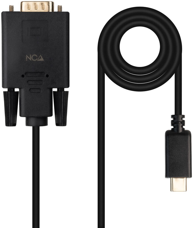 Cable Conversor Nanocable USB-C > VGA 1.8 M Negro image number 0
