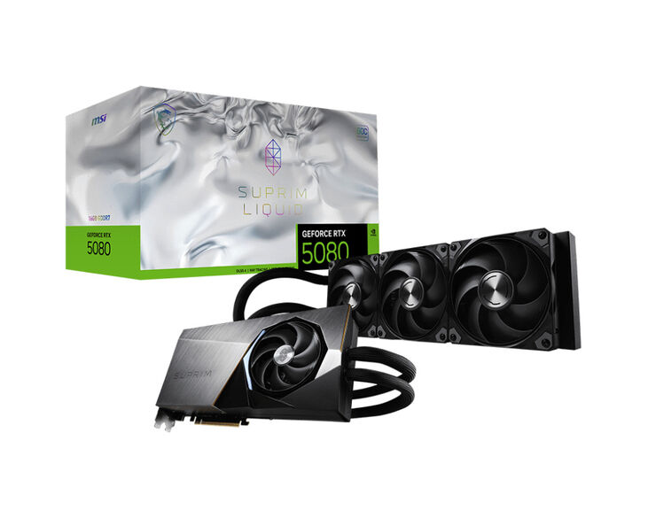 Tarjeta Gráfica MSI GeForce® RTX 5080 SUPRIM LIQUID SOC 16GB GDDR7 DLSS4 image number 0