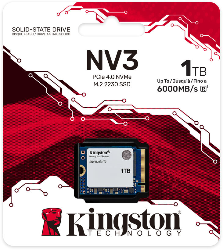 SSD Kingston NV3 1TB Gen4 M.2 NVMe 2230 (6000/4000MB/s) image number 2