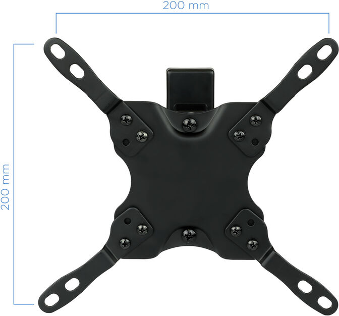 Soporte de Pared Tooq Tilt e GiRat&oacute;nrio 2 Pivots 13" a 42" 190mm Max. 20kg Negro image number 2