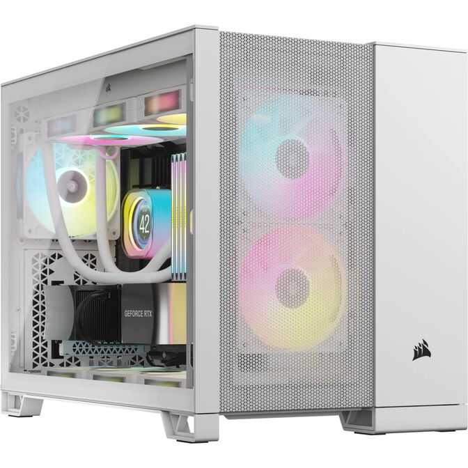 Torre Micro-ATX Corsair 2500D Airflow Blanco Cristal Templado image number 0
