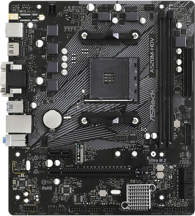 Placa Base ASRock A520M-HDV image number 1