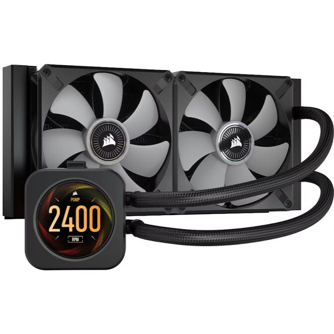 ** B Grade ** Refrigeraci&oacute;n L&iacute;quida CPU Corsair iCUE H100i Elite LCD Display 240mm image number 2