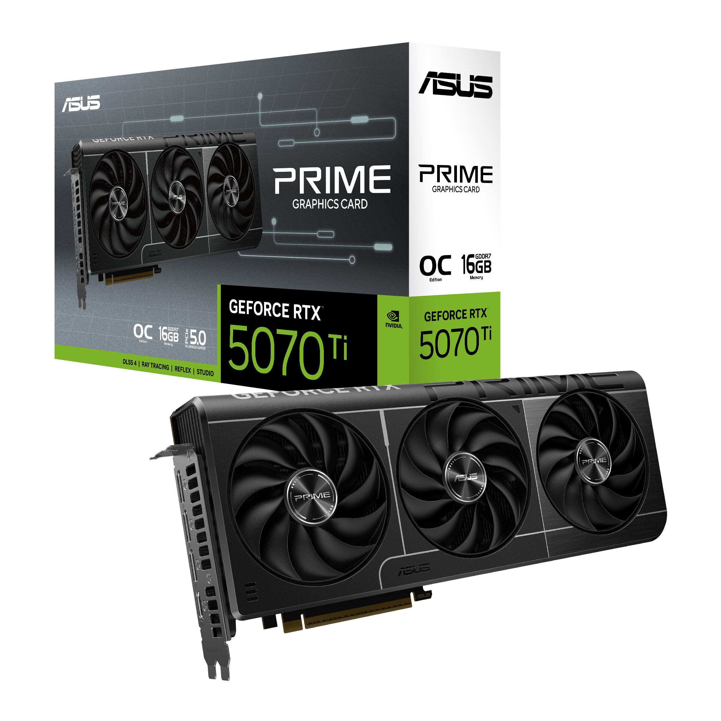 Tarjeta Gr&aacute;fica Asus GeForce&reg; RTX 5070 Ti Prime OC 16GB GDDR7 DLSS4